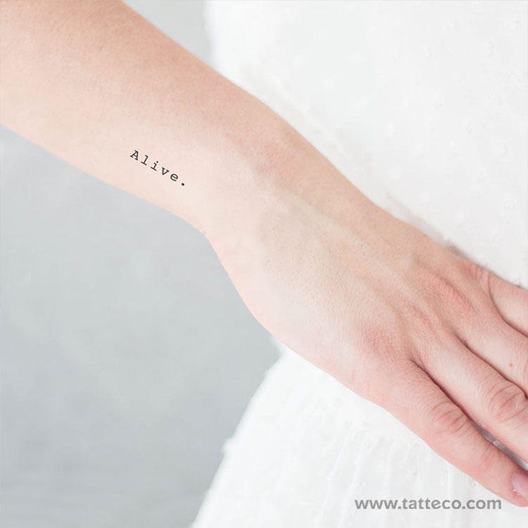 Small Alive Temporary Tattoo (Set of 3) – Tatteco